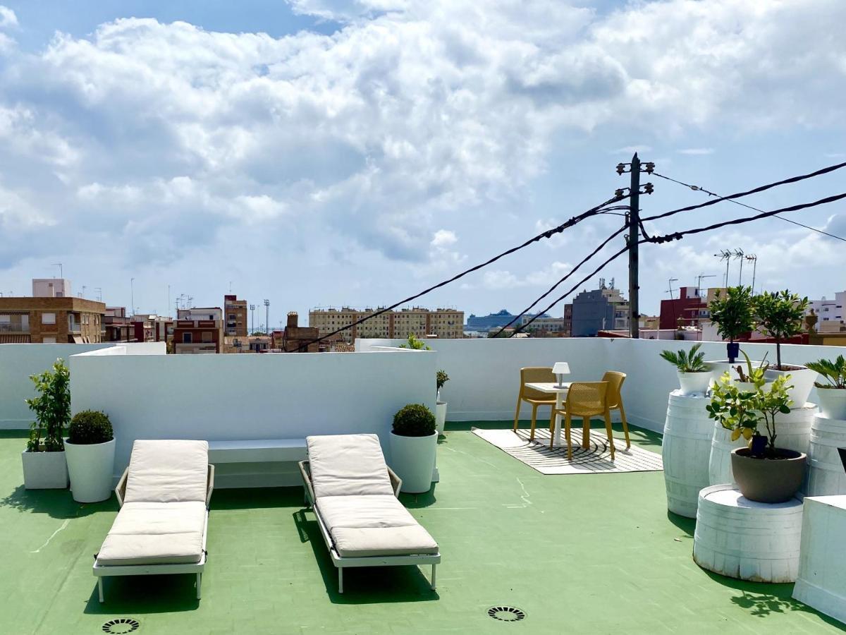 Apartamento 2 Hab En Malvarrosa A Metros De La Playa, Con Terraza Y Zonas Comun 3D فالنسيا المظهر الخارجي الصورة
